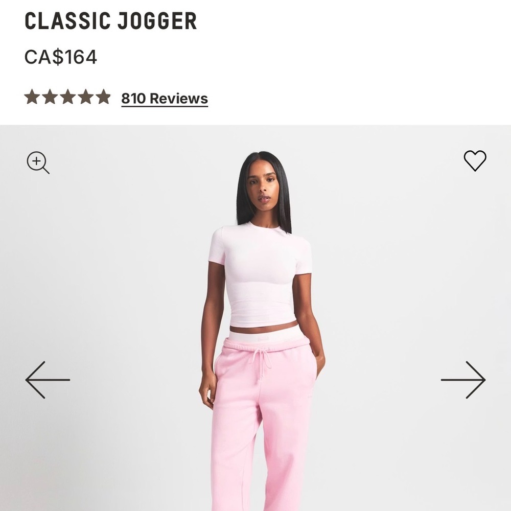 SKIMS Classic Jogger in Pink